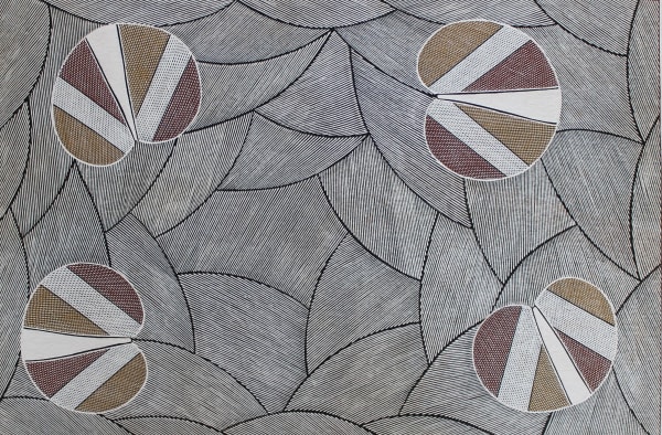 Ezariah Kelly Kurrung (Dry Season), 2013 acrylic on Arches paper (framed) 51 x 76 cm 20 1/8 x 29 7/8 in