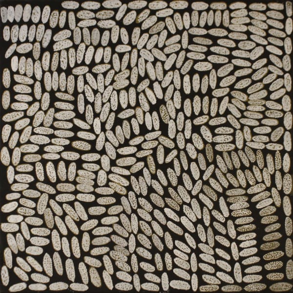 Phyllis Ningarmara Sugarleaf , 2017 ochres on canvas 60 x 60 cm 23 5/8 x 23 5/8 in