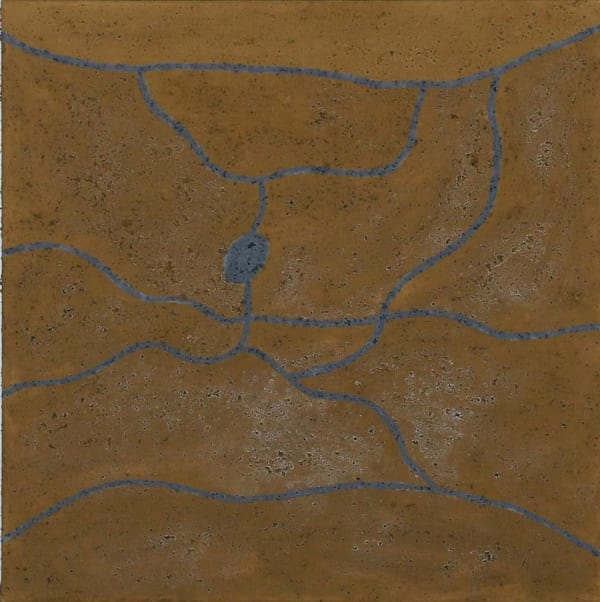 Lindsay Malay Rockybar (Reincarnation), 2019 natural ochre & pigment on canvas 60 x 60 cm 23 5/8 x 23 5/8 in