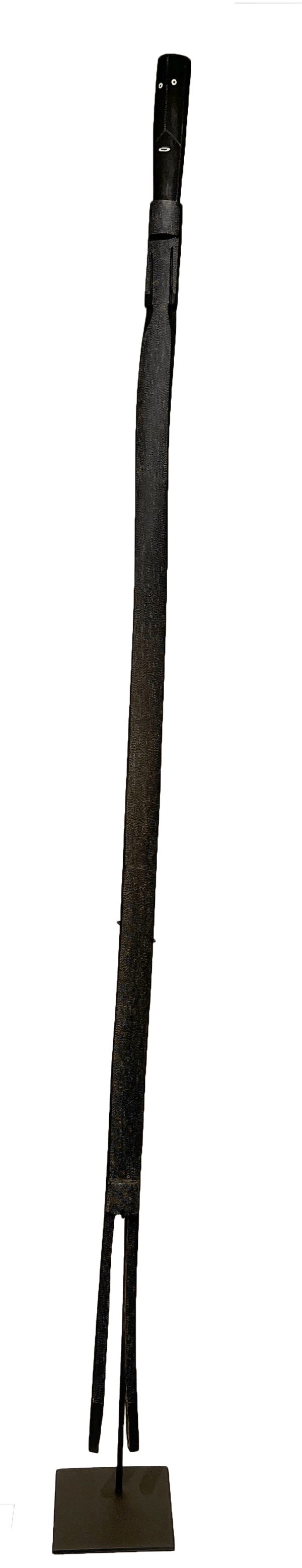 Samson Bonson Mimih Spirit, 2022 beach hibiscus with ochre pigment and PVA fixative 168 x 3 x 3 cm 66 1/8 x 1 1/8 x 1 1/8 in