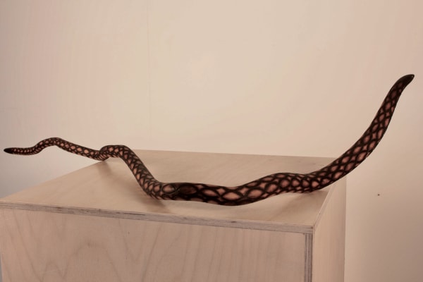 Billy Cooley Wanampi - Water Serpent, 2018 mulga wood 13 x 34 x 78 cm 5 1/8 x 13 3/8 x 30 3/4 in