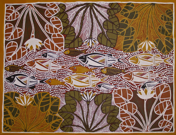 Andrew Wanamilil Raypiny Dhawu (Fresh Water Story), 2022 acrylic on canvas 61 x 87 cm 24 x 34 1/4 in
