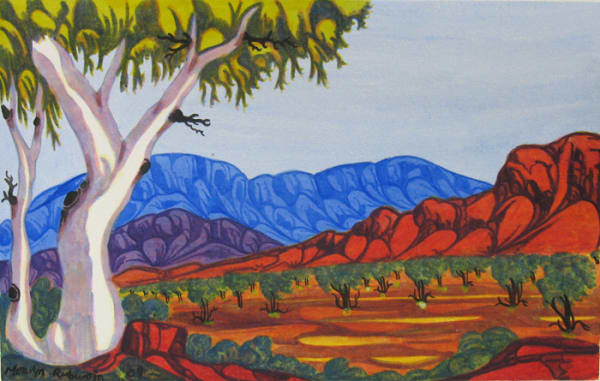 Mervyn Rubuntja Mount Leigard, 2009 watercolour on paper 36 x 54 cm 14 1/8 x 21 1/4 in