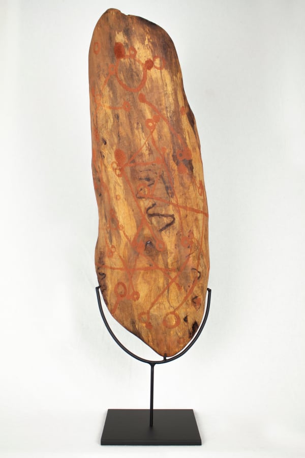 Dominic White Binary Ochre Thought Eucalyptus, ochre, epoxy 66 x 24 x 10 cm (79 x 24 x 18 cm mounted) 26 x 9 1/2 x 4 in