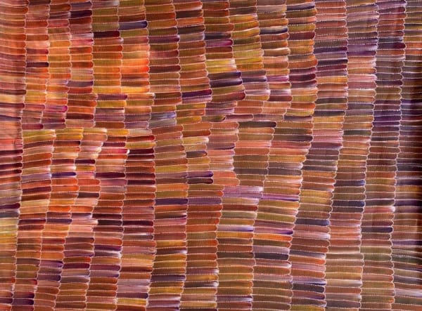 Jeannie Mills Pwerle Yam Dreaming, 2023 acrylic on linen 90 x 117 cm 35 3/8 x 46 in