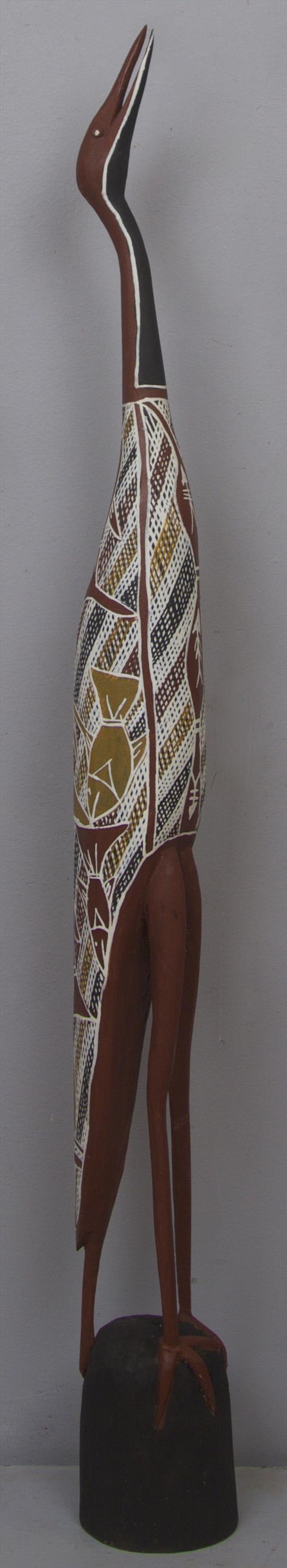 Guykuda Mununggurr Wayin Ochres on wood height 120 cm height 47 1/4 in