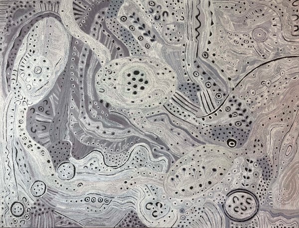 Anita Pumani Maku Dreaming, 2022 acrylic on linen 150 x 200 cm 59 x 78 3/4 in
