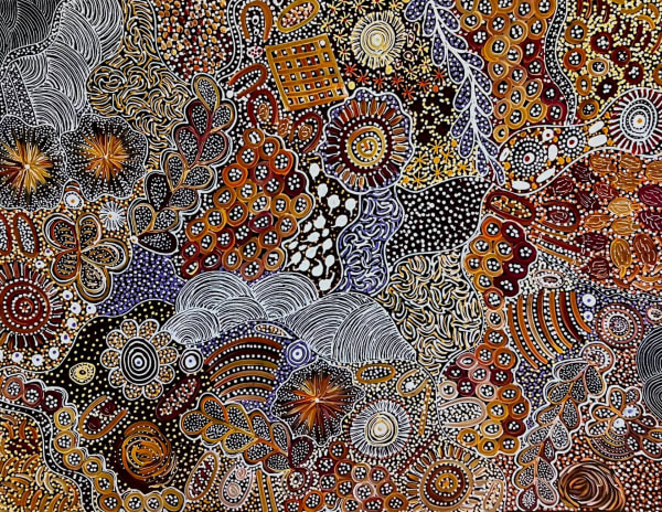 Janet Golder Kngwarreye My Country, 2022 acrylic on linen 91 x 122 cm 35 7/8 x 48 in