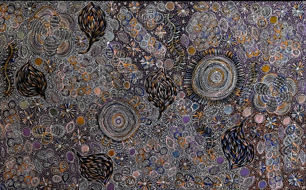 Belinda Golder Kngwarreye My Country, 2022 acrylic on linen 91 x 152 cm 35 7/8 x 59 7/8 in