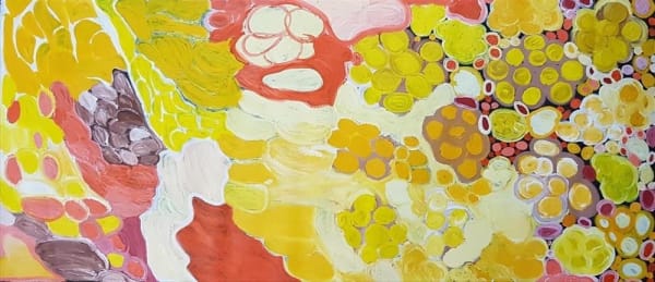 Amanda Jane Gabori Kamarra (Rocks) , 2010 acrylic on canvas 60 x 135 cm 23 5/8 x 53 1/8 in