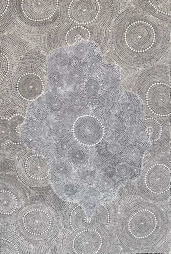 Nardia Napurrurla Stafford Ngurlu Tjukurrpa (Native Seed Dreaming), 2022 acrylic on linen 91 x 61 cm 35 7/8 x 24 in