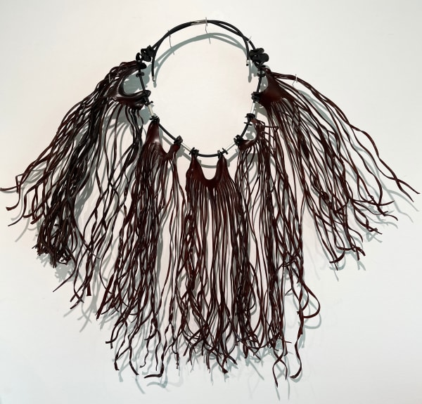 Dominic White Kelp Ruff, 2022 kelp, silver, rubber 66 x 55 x 5 cm 26 x 21 5/8 x 2 in