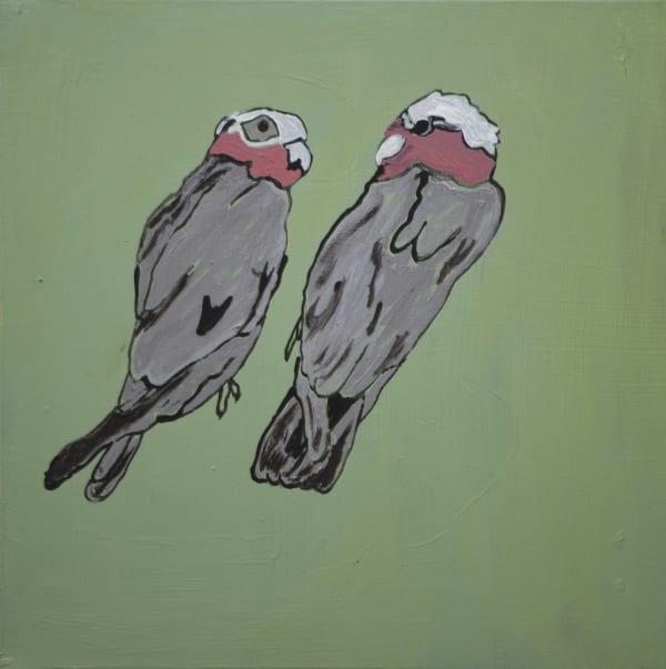 Jeffrey Lewis Kayarkiyarpa (Galah) , 2021 acrylic on canvas 40 x 40 cm 15 3/4 x 15 3/4 in
