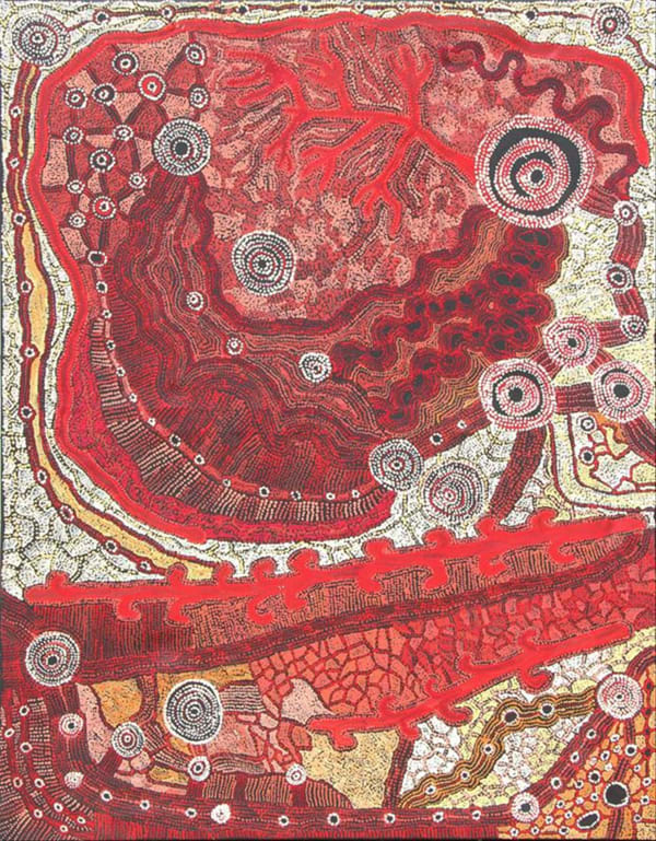 Rosalind Tjanyari Ngura (Country), 2021 acrylic on linen 198 x 152 cm 78 x 59 7/8 in