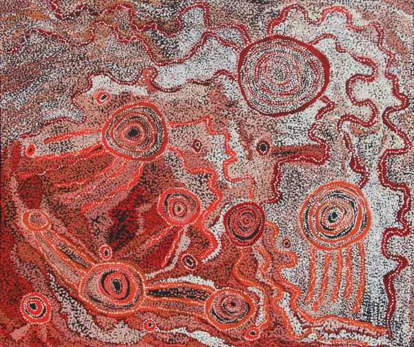 Julie Yatjitja Iwantja Tjukitji (Iwantja Soakage), 2022 acrylic on linen 122 x 137 cm 48 1/8 x 54 in
