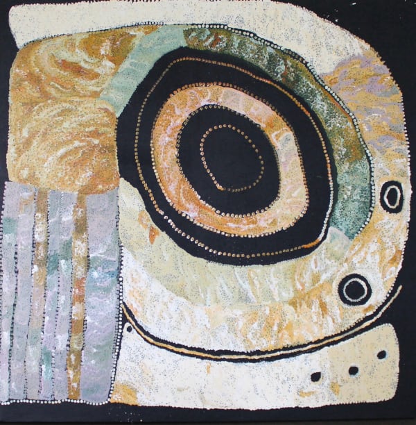 Betty Campbell Minymaku Tjukurpa (Women's Story), 2023 acrylic on linen 150 x 150 cm 59 x 59 in