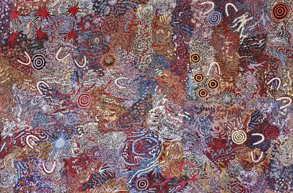 Gabriella Possum Nungurrayi My Grandmother's Country, 2021 acrylic on canvas 132 x 202 cm 52 x 79 1/2 in