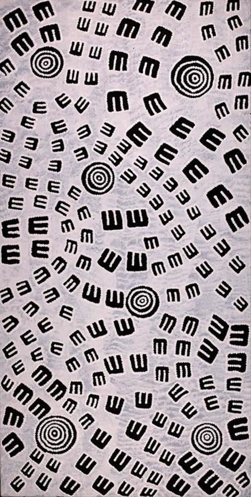 Chris Japanangka Michaels, Janganpa Jukurrpa (Brush Tail Possum Dreaming) - Mawurrji, 2019