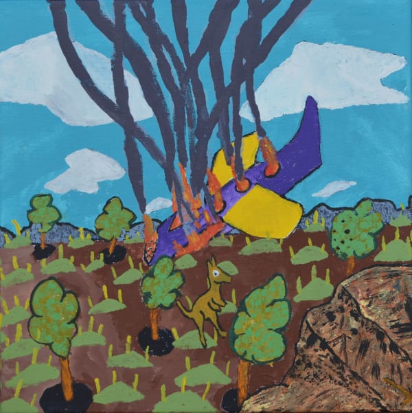 Billy Tjampitjinpa Kenda, Plane Crash somewhere in the middle of the Desert, 2013
