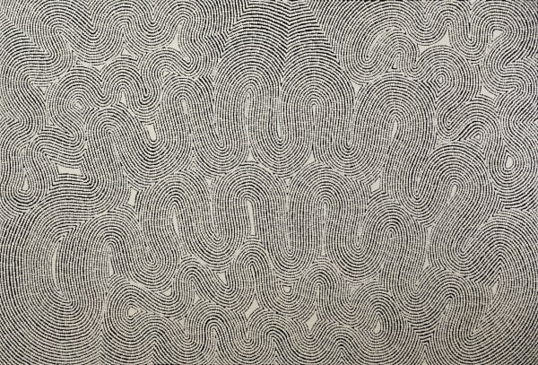 Tjulyata Kulyuru Tjukula/Waterholes, 2021 acrylic on linen 92 x 150 cm 36 1/4 x 59 1/8 in