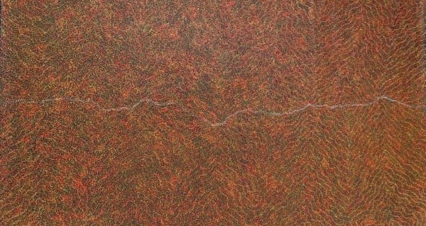 Annie Nelson Napangardi Tali - Sandhills, 2022 acrylic on linen 87 x 146 cm 34 1/4 x 57 1/2 in