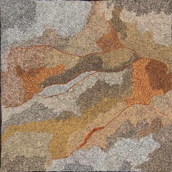 Rene Sundown Amarouna, 2021 acrylic on linen 198 x 198 cm 78 x 78 in