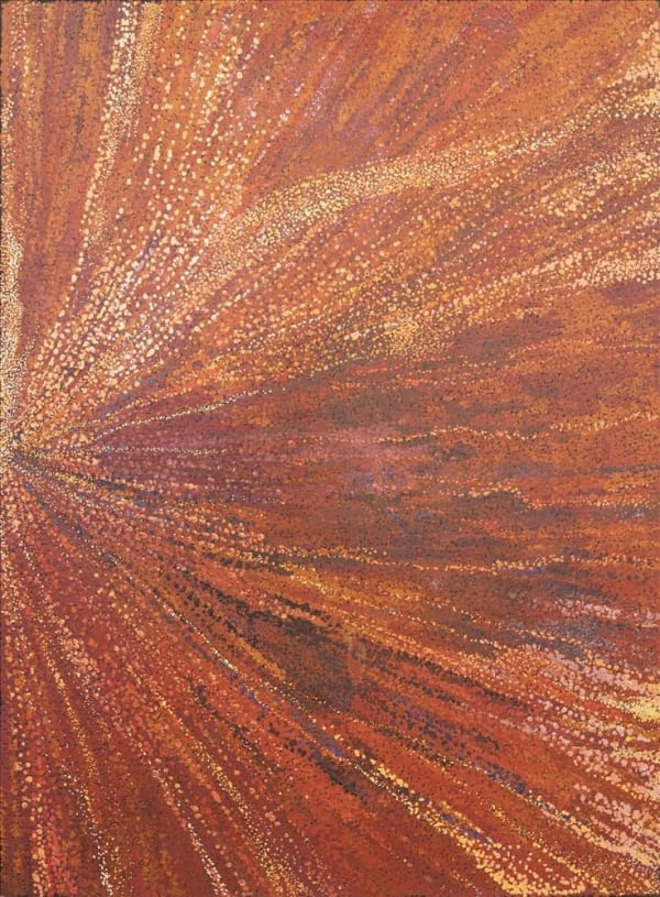 Rachael Mipantjiti Lionel Dust Storm, 2025 acrylic on linen 122 x 91 cm 48 x 35 7/8 in