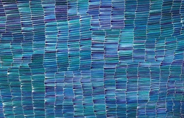 Jeannie Mills Pwerle Yam Dreaming , 2021 acrylic on canvas 100 x 200 cm 39 3/8 x 78 3/4 in