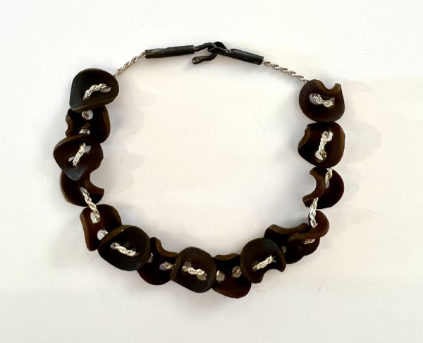 Dominic White Bracelet, 2022 silver, kelp 8.5 x 7 1.5 cm