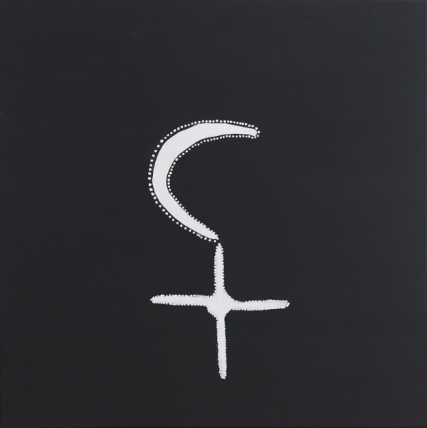 Mabel Juli & Atlanta Mercy Umbulgurri Garn'giny Ngarranggarni, 2022 ochre on linen 120 x 120 cm