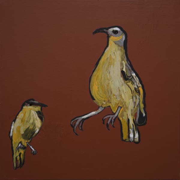 Jeffrey Lewis Jeffrey's Birds , 2021 acrylic on canvas 40 x 40 cm 15 3/4 x 15 3/4 in