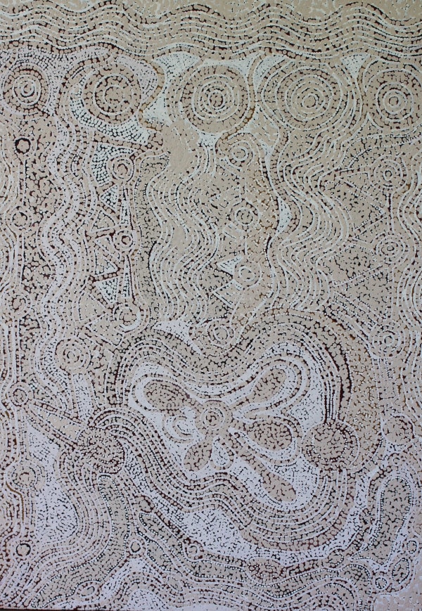 Lloyd Kwilla Kulyayi ochre on canvas 140 x 100 cm 55 1/8 x 39 3/8 in