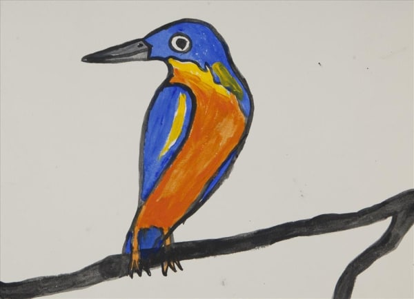 Mildred Minggi Mungulu, Azure Kingfisher, 2025