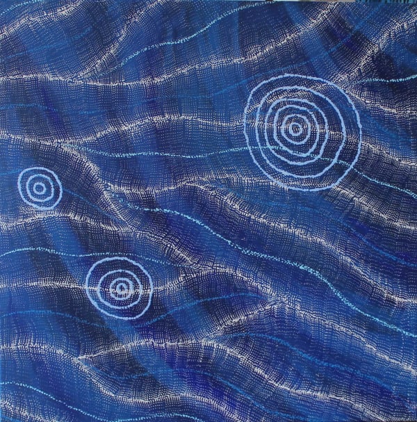 Debbie Napaljarri Brown Wanakiji Jukurrpa (Bush Tomato Dreaming), 2021 acrylic on linen 91 x 91 cm 35 7/8 x 35 7/8 in