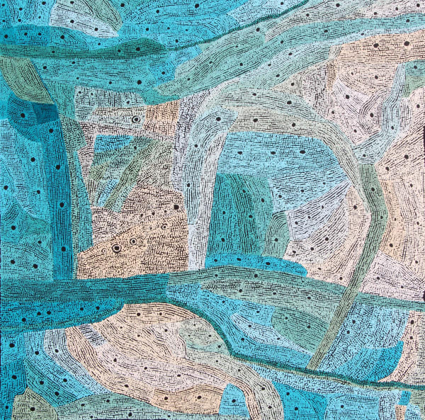 Raylene Walatinna Ngayuku Ngura (My Country), 2021 acrylic on linen 198 x 198 cm 78 x 78 in