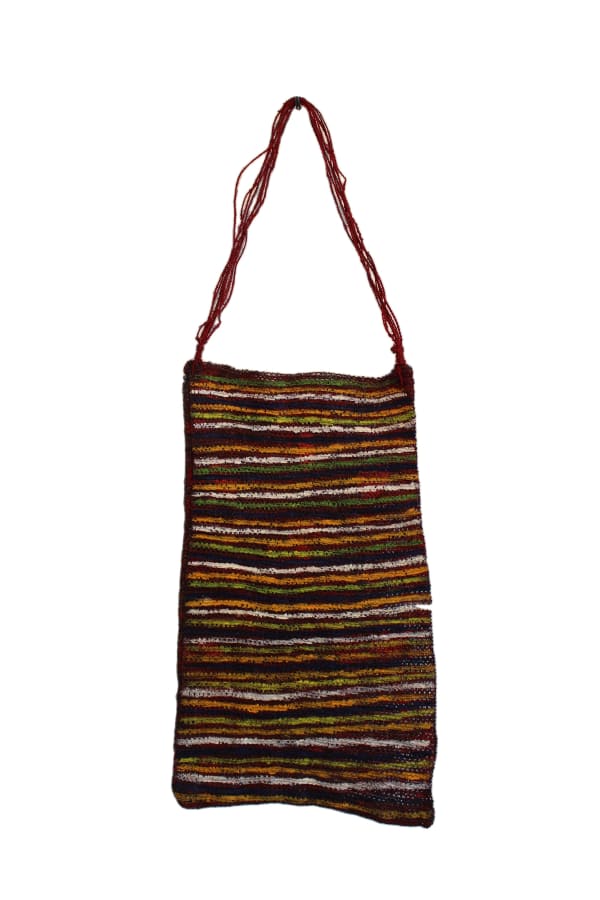 Joy Wilfred Yir (Dilly Bag), 2021 acrylic on reclaimed materials 48 x 29 cm 18 7/8 x 11 3/8 in