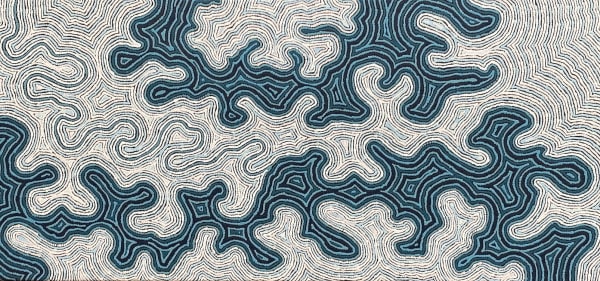 Mukayi Baker Piltati, 2022 acrylic on linen 68 x 144 cm 26 3/4 x 56 3/4 in