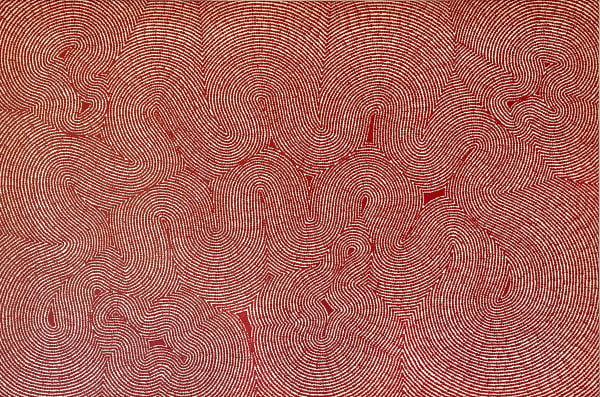Tjulyata Kulyuru Tjukula/Waterholes, 2021 acrylic on linen 100 x 150 cm 39 3/8 x 59 1/8 in