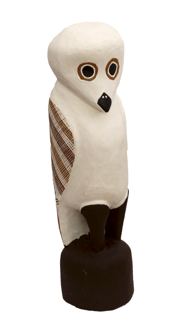 Djul'djul Gurruwiwi Worrworr, 2024 natural pigments on carved wood 35 x 9.5 cm 13 3/4 x 3 3/4 in