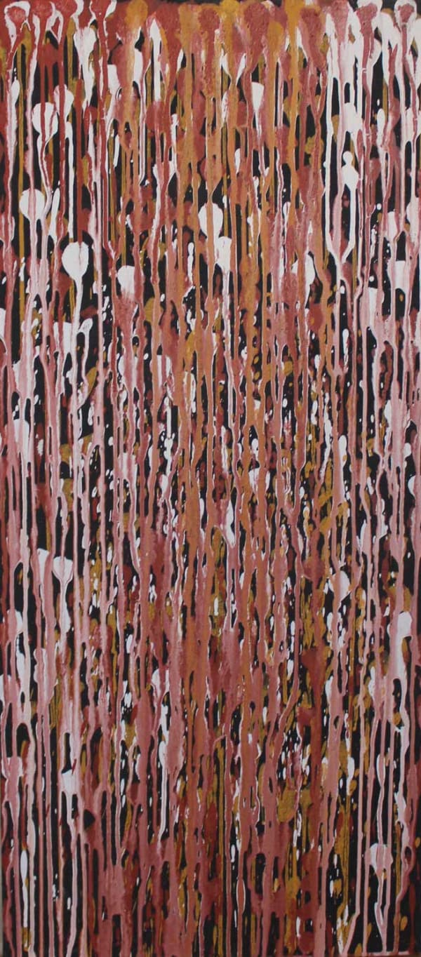 Kittey Malarvie Ngyalgarri Goongooloong, 2016 natural pigment on canvas 100 x 45 cm 39 3/8 x 17 3/4 in