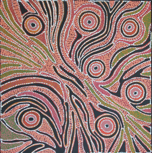 Francine Kulitja Kungkarankalpa - The Seven Sisters, 2020 acrylic on canvas 60 x 60 cm 23 5/8 x 23 5/8 in