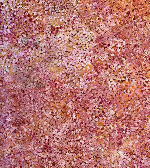 Katie Rumble Petyarre Bush Plum , 2021 acrylic on canvas 200 x 186 cm 78 3/4 x 73 1/4 in