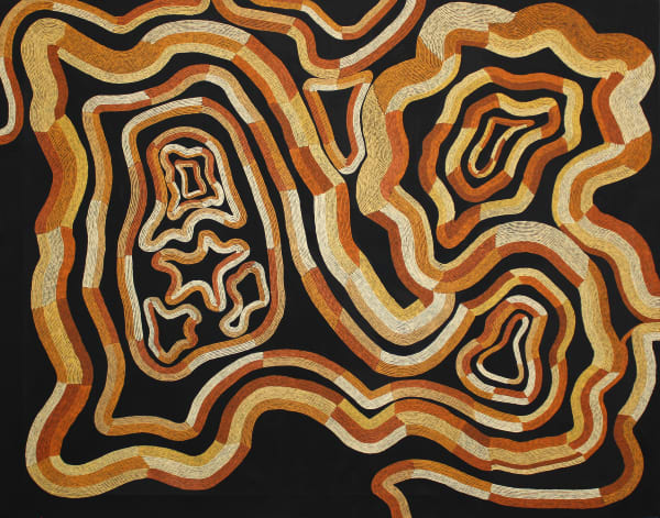 Renita Brown Nungarrayi Tali, 2022 acrylic on linen 122 x 152 cm 48 x 59 7/8 in