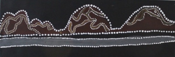 Mabel Wiringgoon Juli Yaranggan, 2020 ochres on canvas 30 x 90 cm 11 3/4 x 35 3/8 in