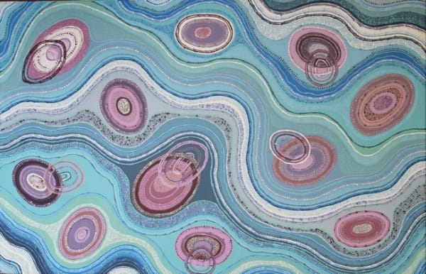 Michelle Lewis Michelle's Tjala dreaming (honey ant dreaming), 2020 acrylic on canvas 106 x 165 cm 41 3/4 x 65 in