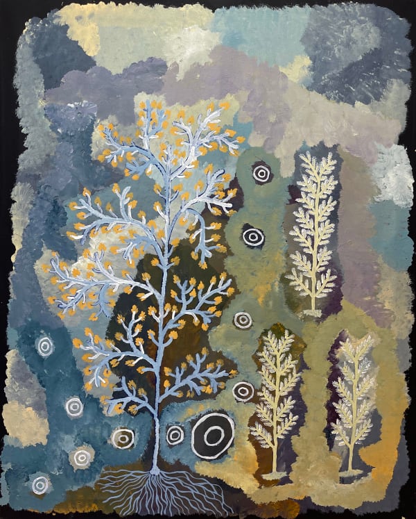 Beverly Downs Yankunytjatjara Wapar, 2024 Synthetic polymer paint on linen 152 x 122 cm 59 7/8 x 48 in