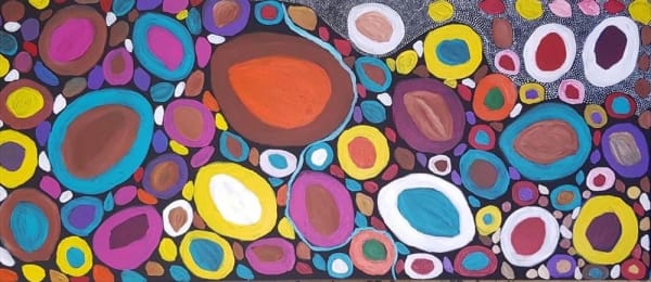 Elsie Gabori My Country, 2018 acrylic on canvas 60 x 137 cm 23 5/8 x 54 in