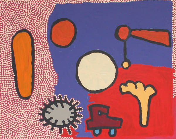 Linda Puna Mimili Community, 2014 acrylic on cotton 91 x 112 cm 35 7/8 x 44 1/8 in