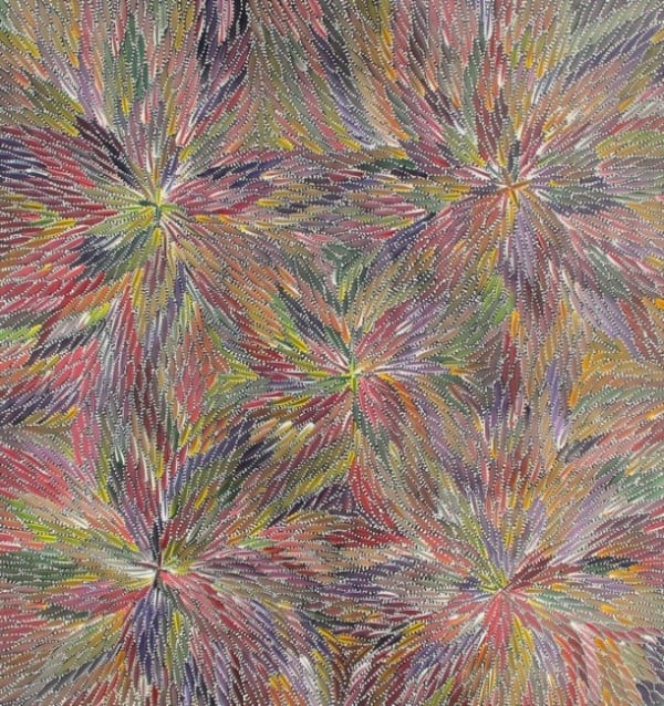 Bernadine Kemarre Bush Medicine Leaves , 2021 acrylic on canvas 90 x 90 cm 35 3/8 x 35 3/8 in