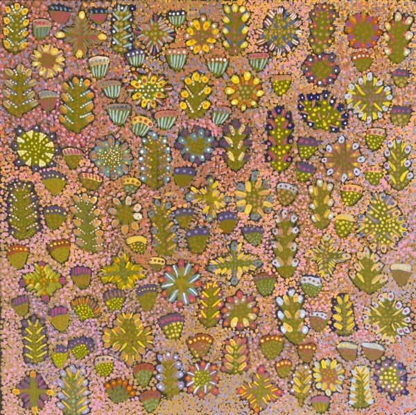 Daisy Kemarre Turner Daisy Kemarre Turner - Irrultja, My Country , 2025 acrylic on heavy weight linen 76 x 76 cm 29 7/8 x 2 3/4 in